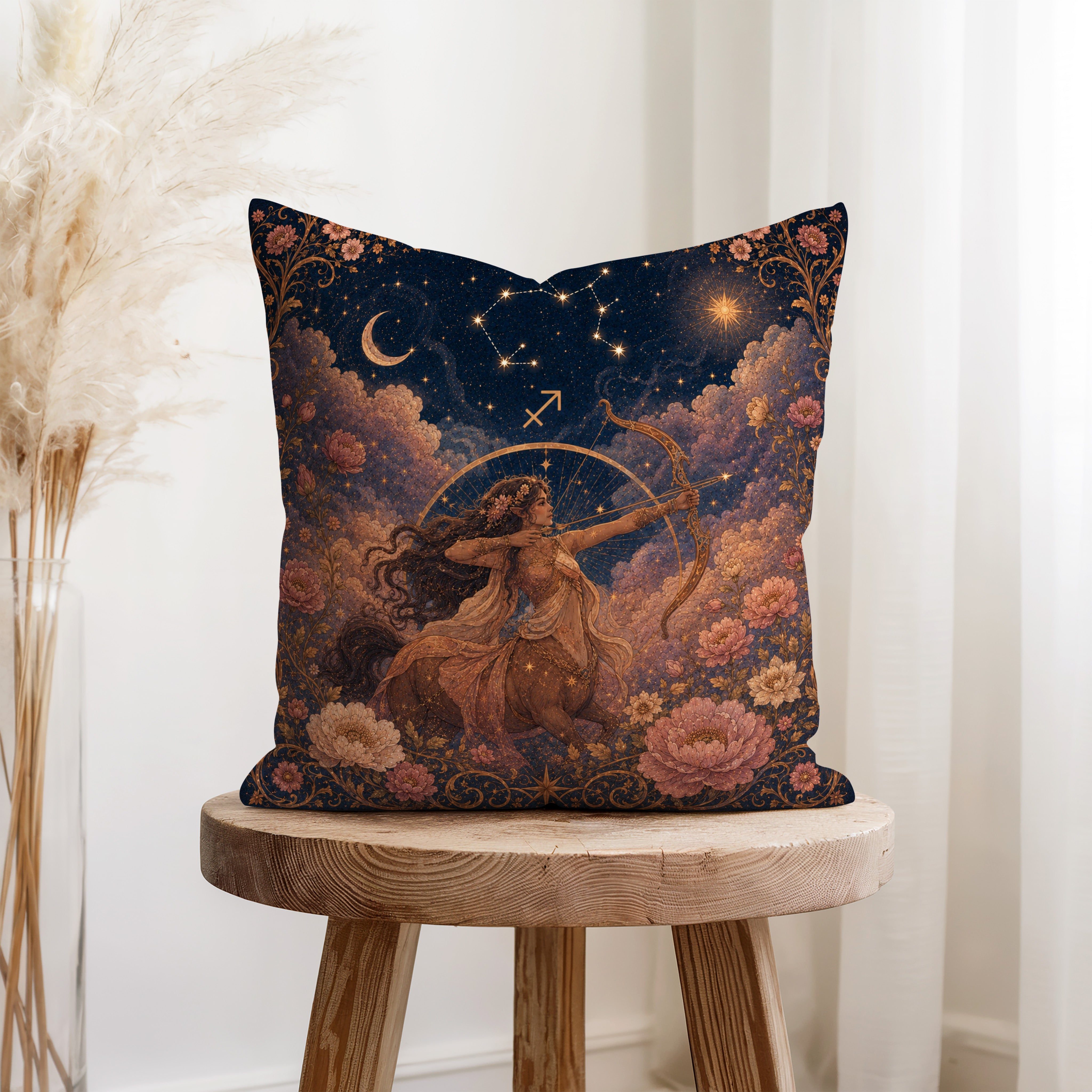 The Celestial Archer – Sagittarius Zodiac Pillow Secondary image