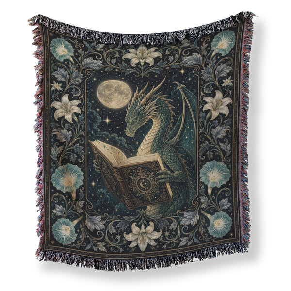 Ivory Lily Dragon Reader Blanket