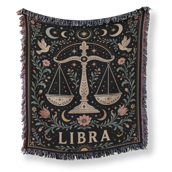 Libra Celestial Scales Zodiac Blanket