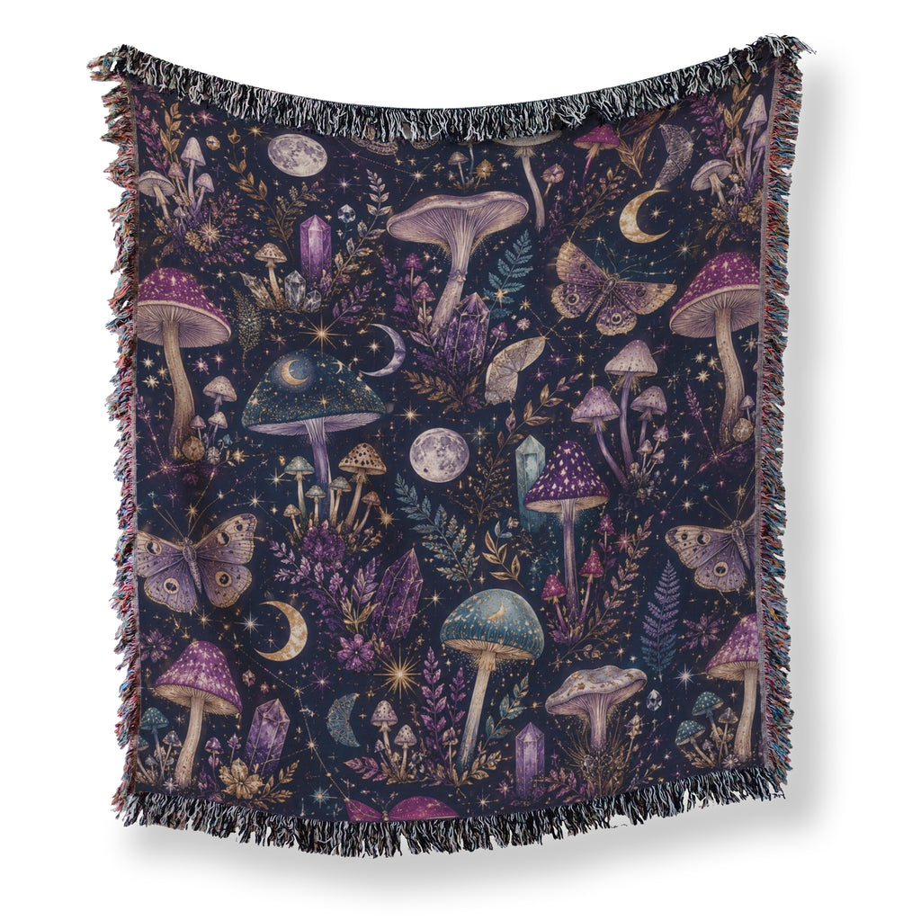 Celestial Crystal Mushroom Blanket