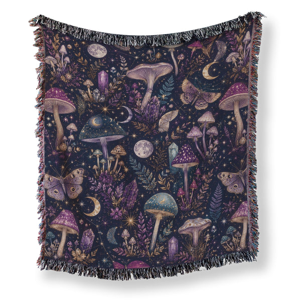 Celestial Crystal Mushroom Blanket