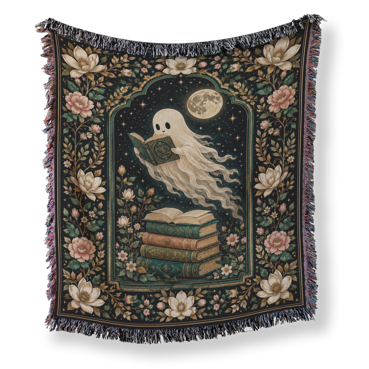 Moonlit Magnolia Ghost Reader Blanket Main image
