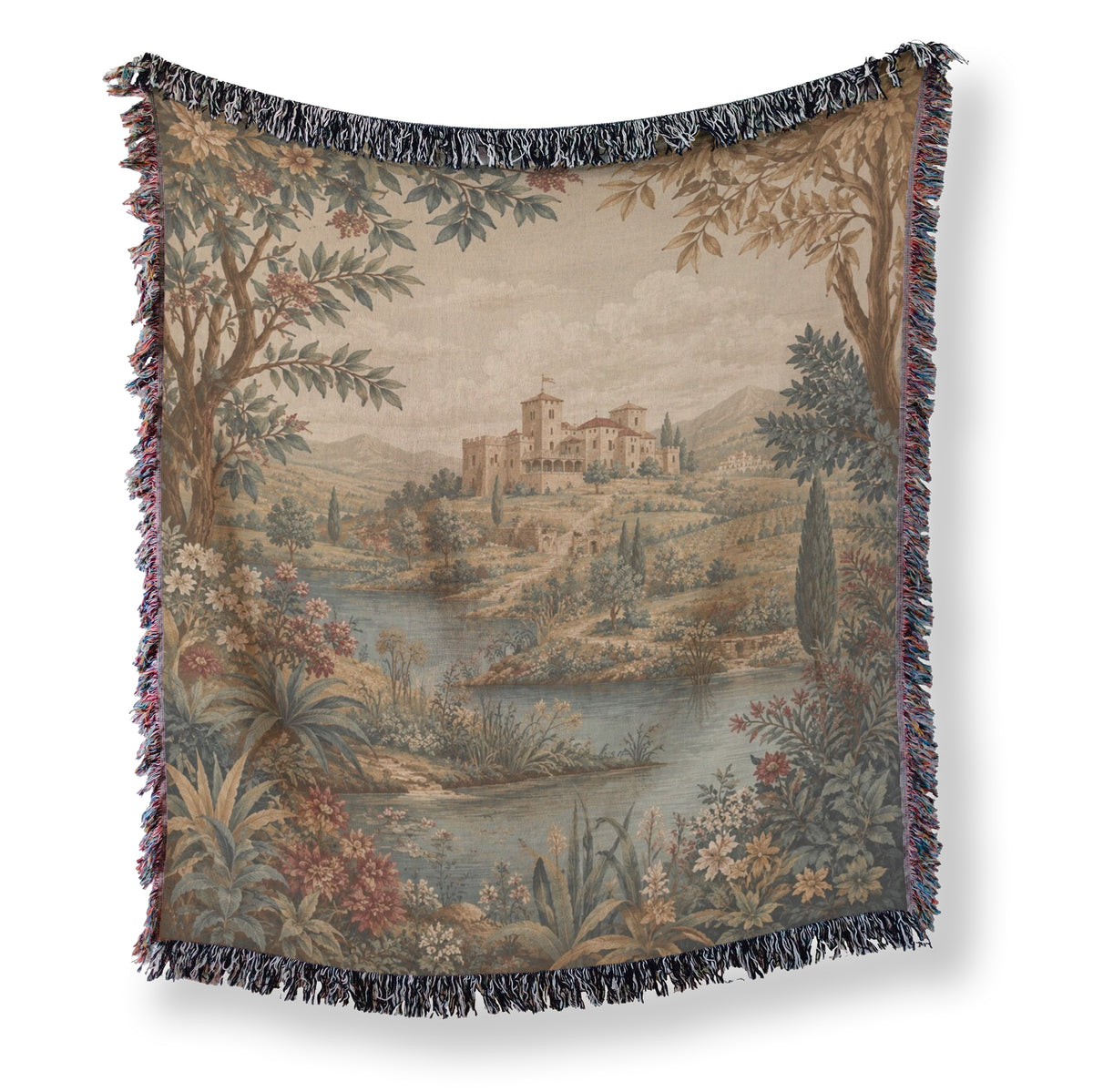 Tuscan Castle Garden Blanket