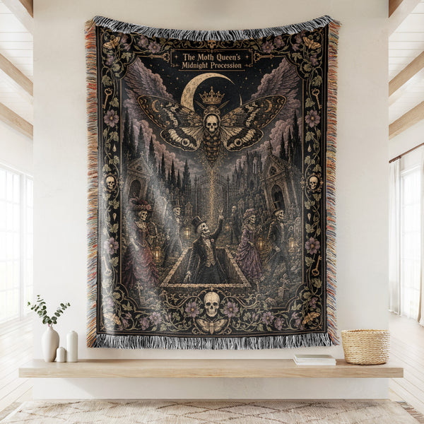 The Moth Queen's Midnight Procession Blanket