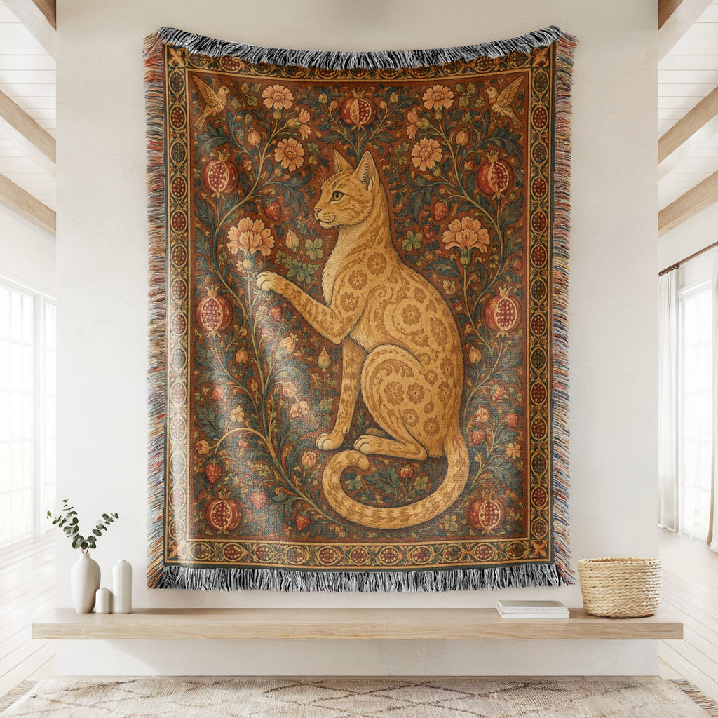 The Pomegranate Cat Blanket