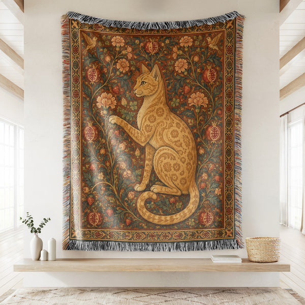 The Pomegranate Cat Blanket
