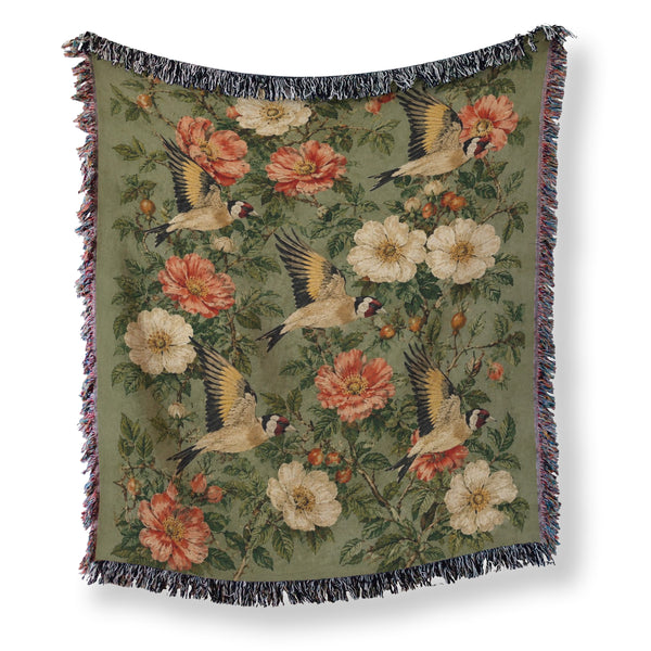 Goldfinch Wild Rose Blanket