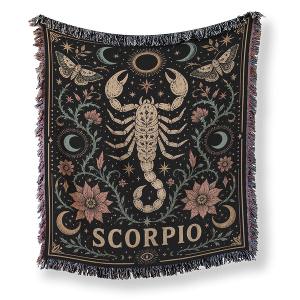 Scorpio Celestial Scorpion Zodiac Blanket