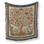 Crimson Bloom Tree Blanket
