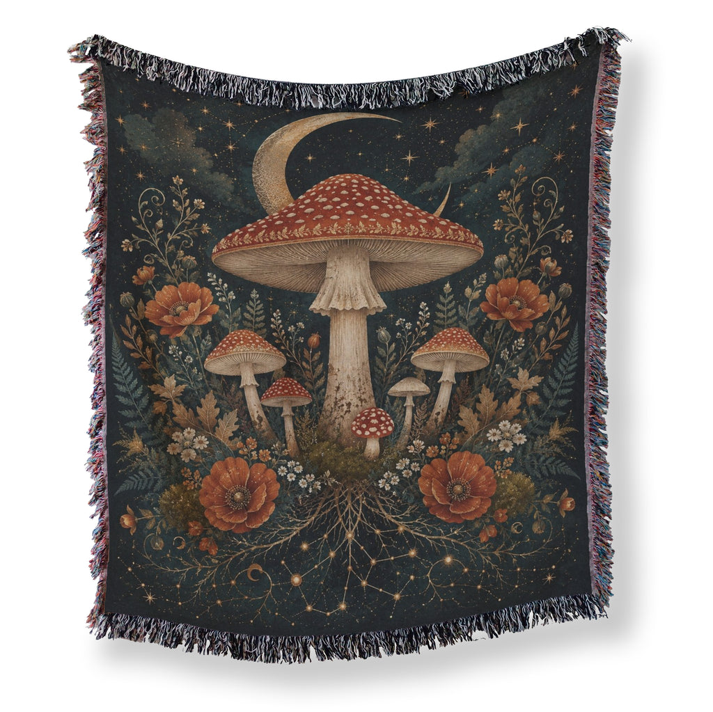Crescent Moon Amanita Blanket