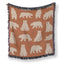 Burnt Orange Bear Blanket
