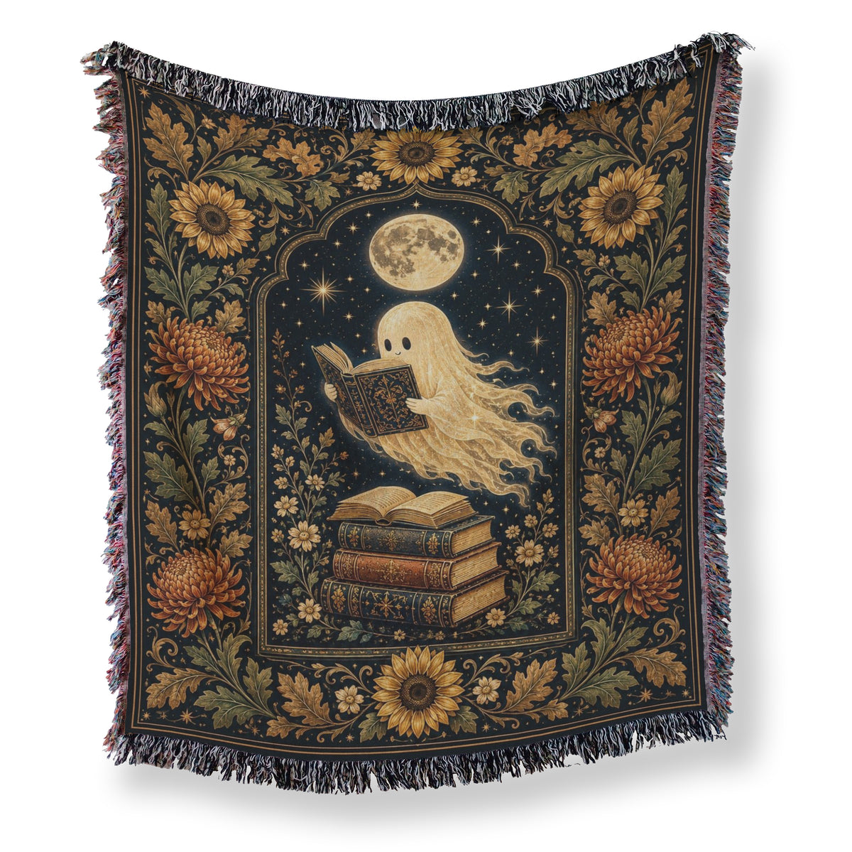 Sunflower Moon Ghost Reader Blanket