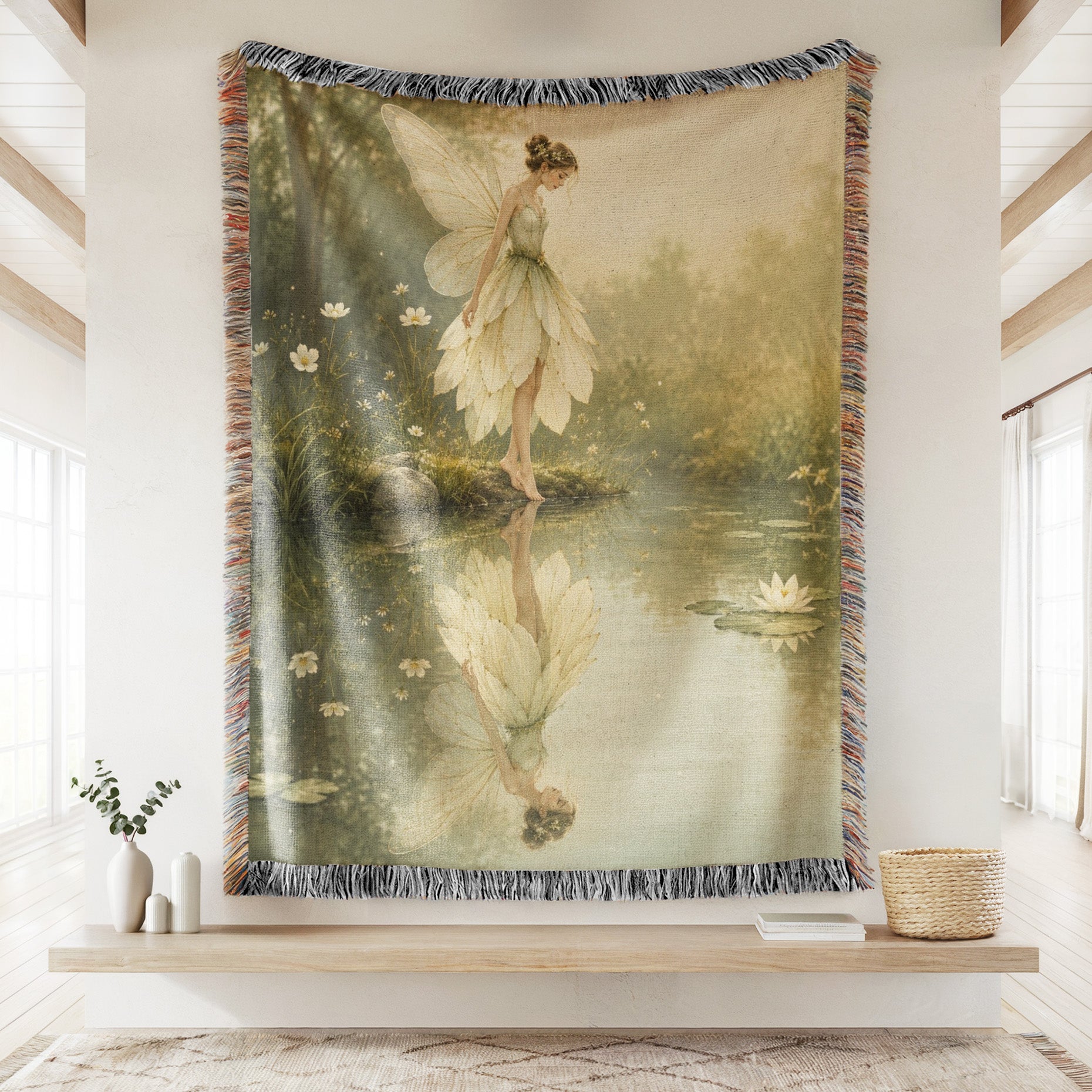 White Meadow Fairy Blanket Secondary image