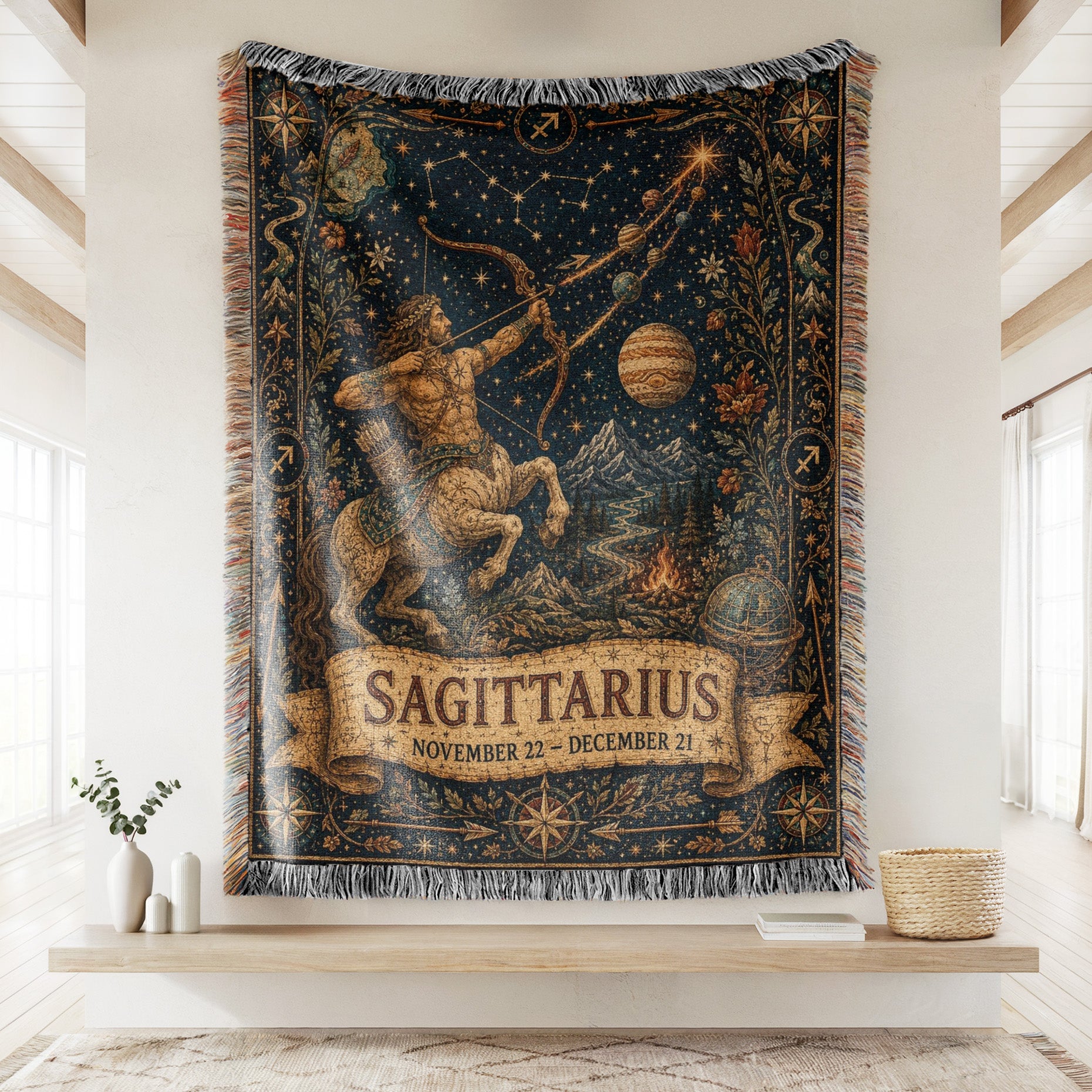 Sagittarius Starbound Centaur Archer Blanket Secondary image
