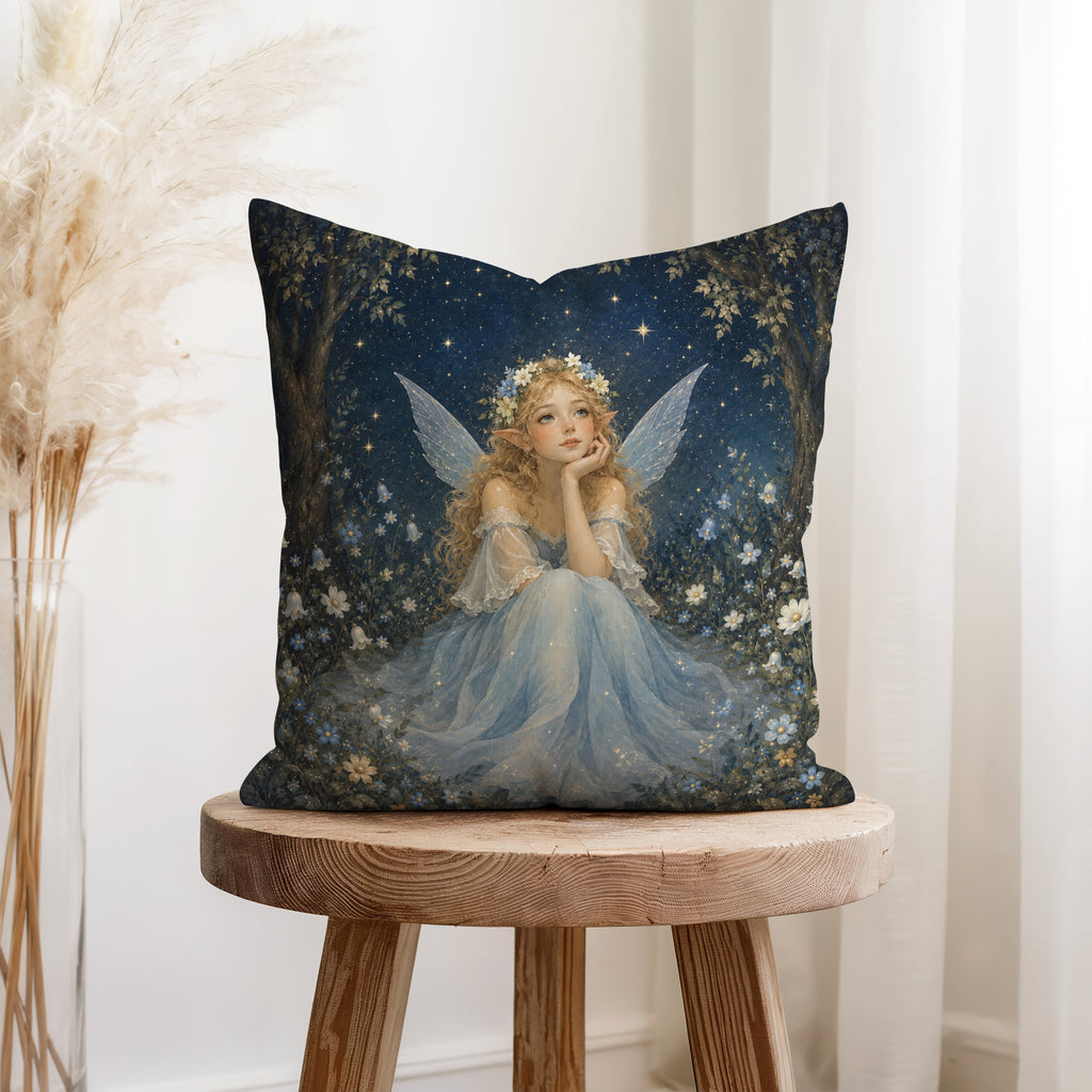 Bluebell Dreamer – Woodland Fairy Pillow