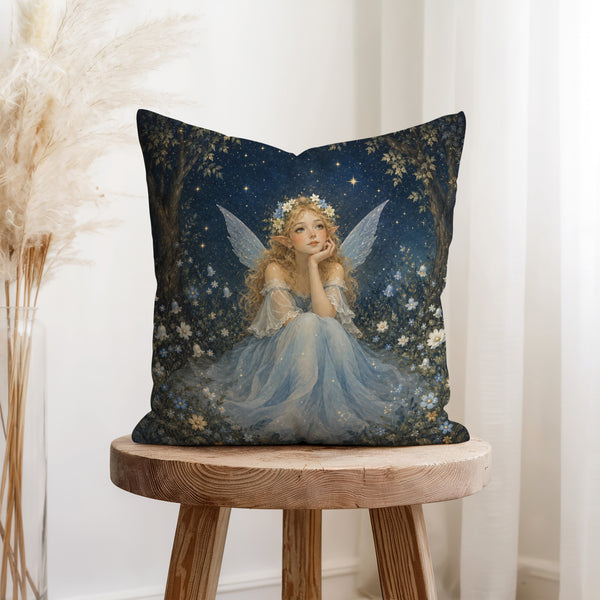 Bluebell Dreamer – Woodland Fairy Pillow