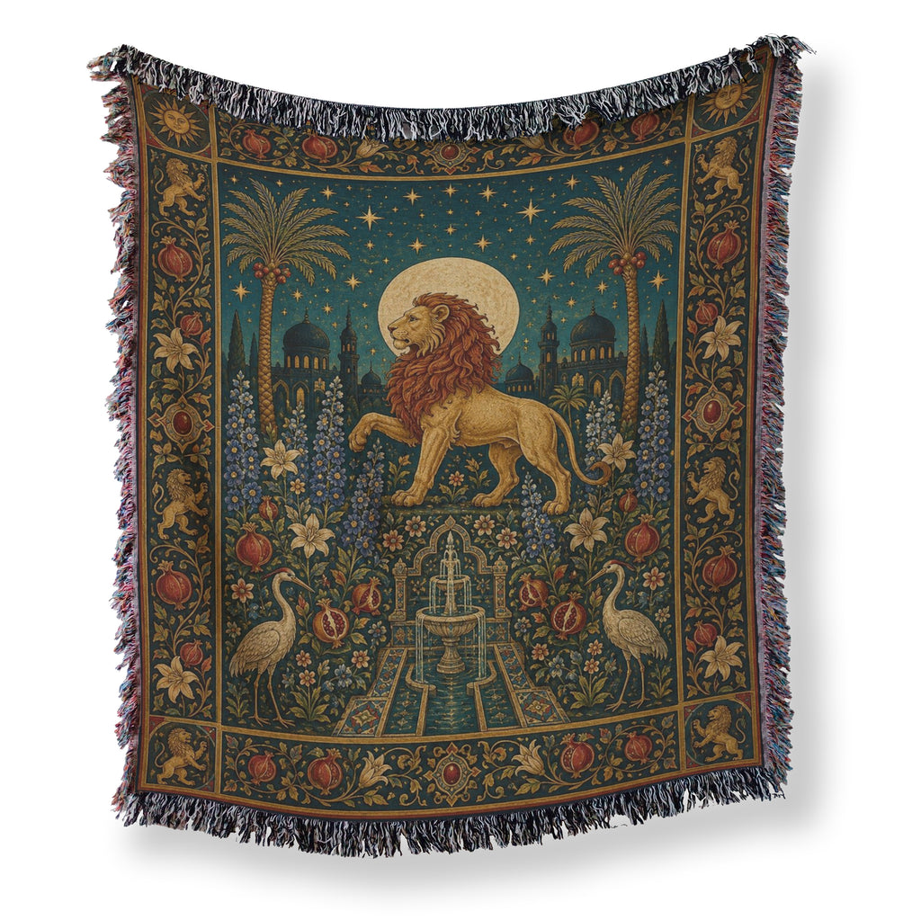 The Lion of the Moonlit Palace Blanket