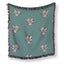 Teal Tiny Fairy Pattern Blanket
