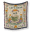 Let's Read Floral Skeleton Blanket
