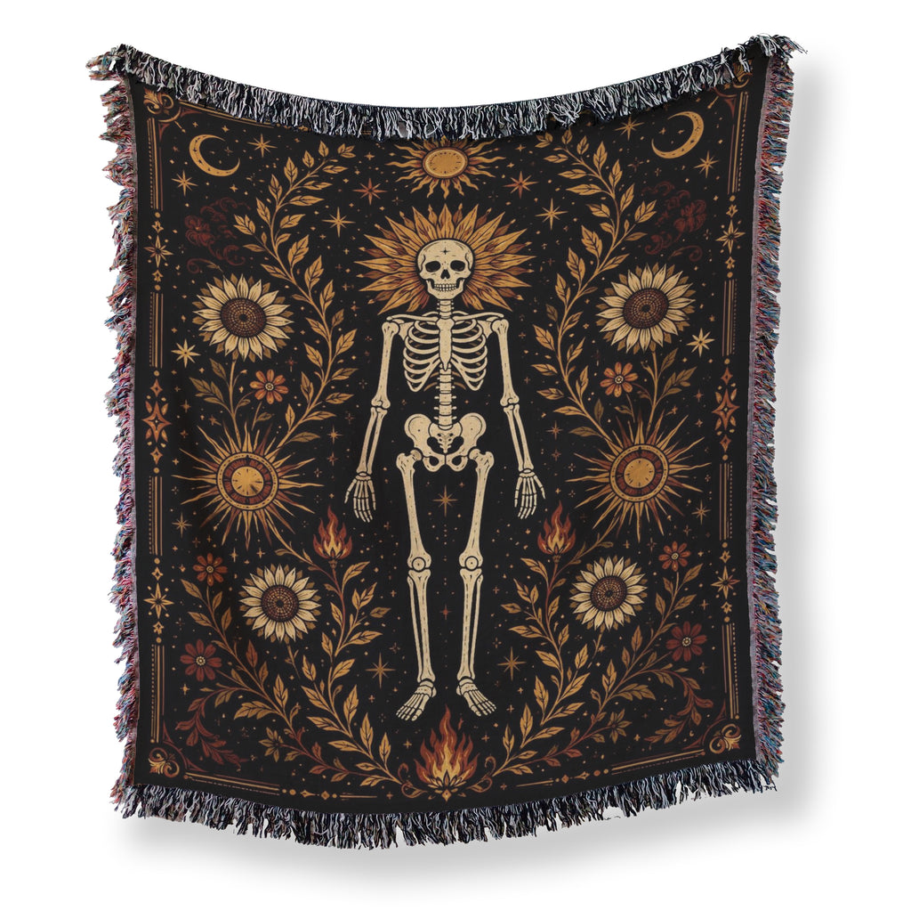 Leo Sunflower – Gothic Skeleton Zodiac Blanket