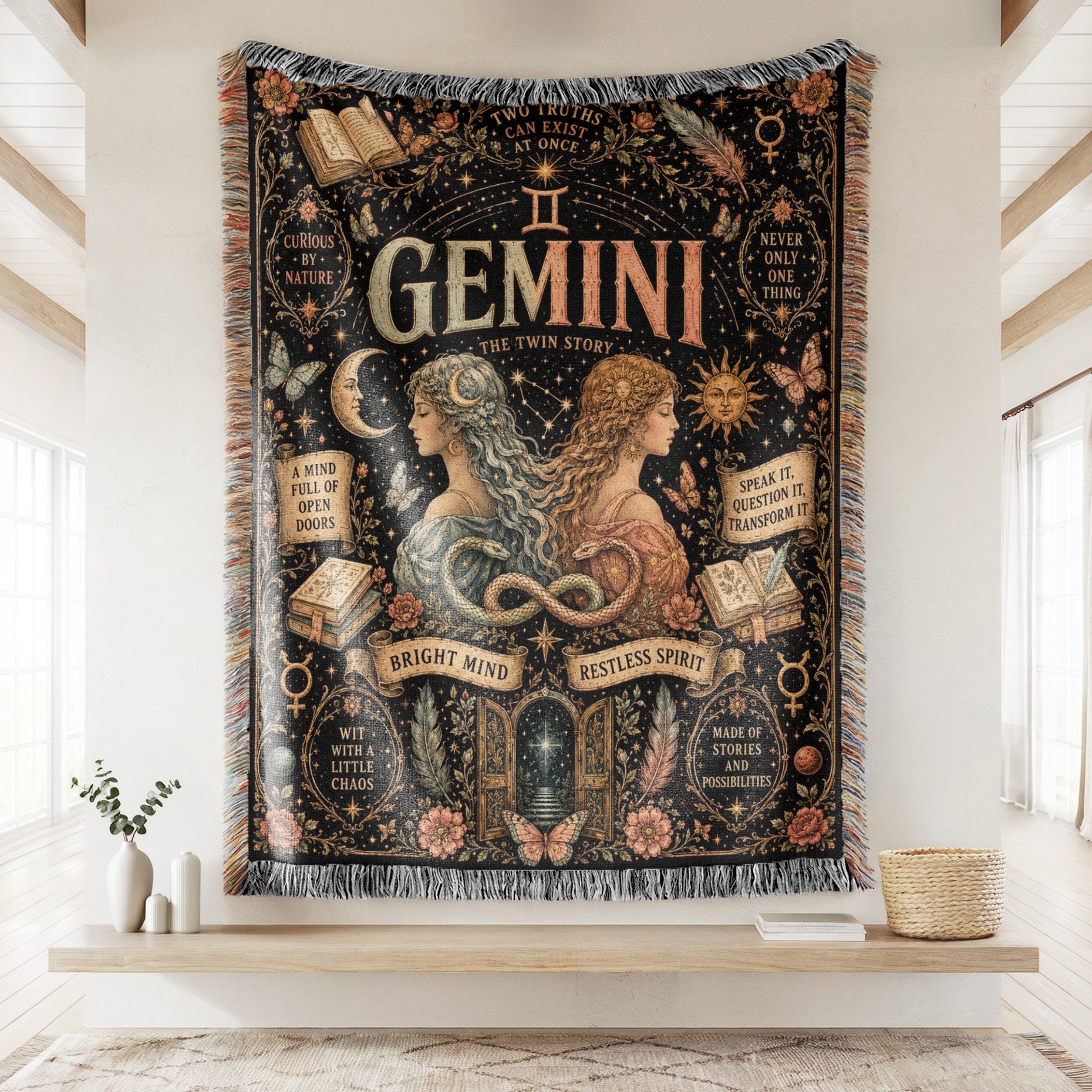 Gemini – The Twin Story Zodiac Blanket Secondary image