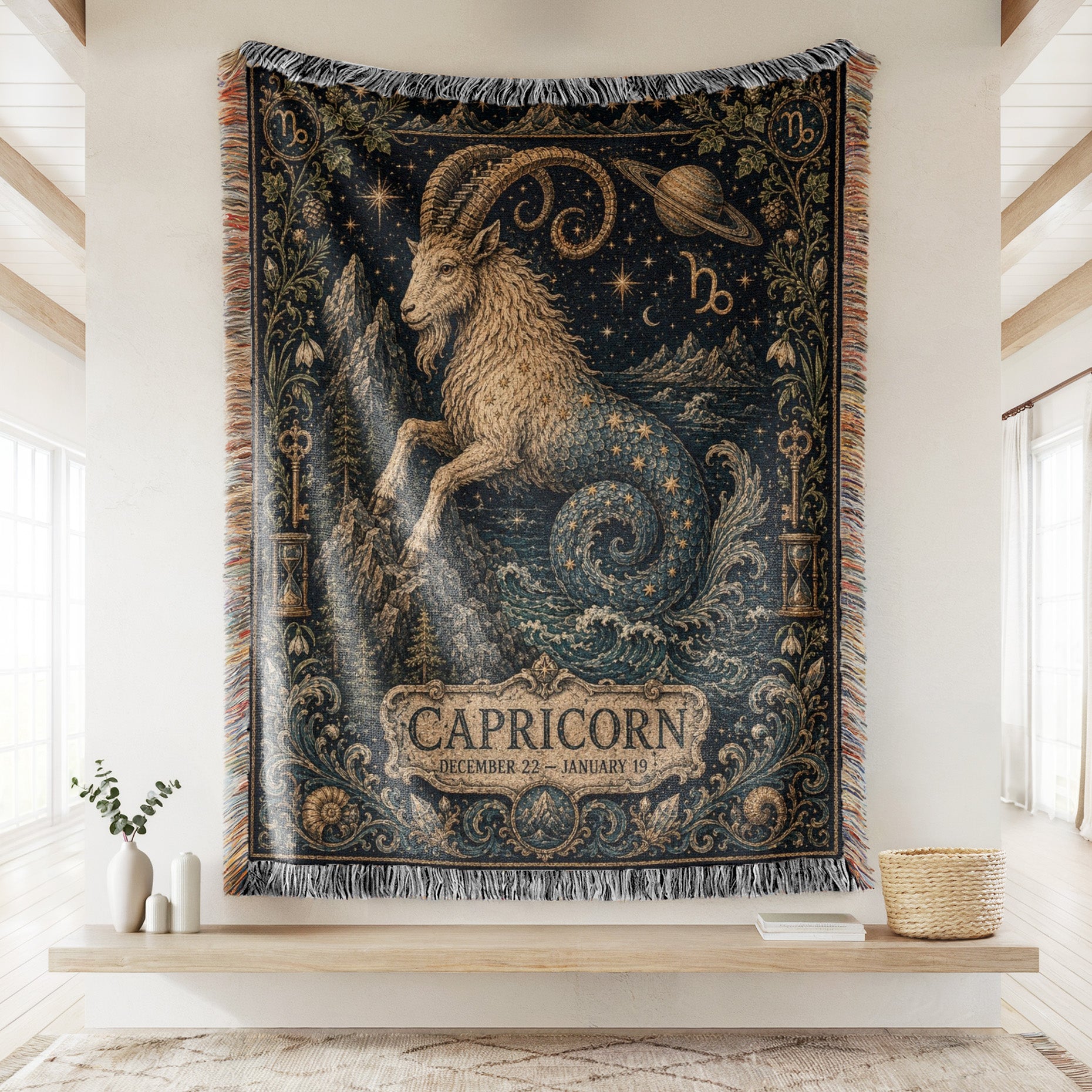 Capricorn Celestial Sea-Goat Blanket Secondary image