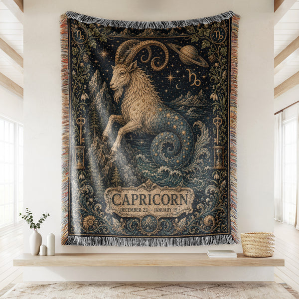 Capricorn Celestial Sea-Goat Blanket
