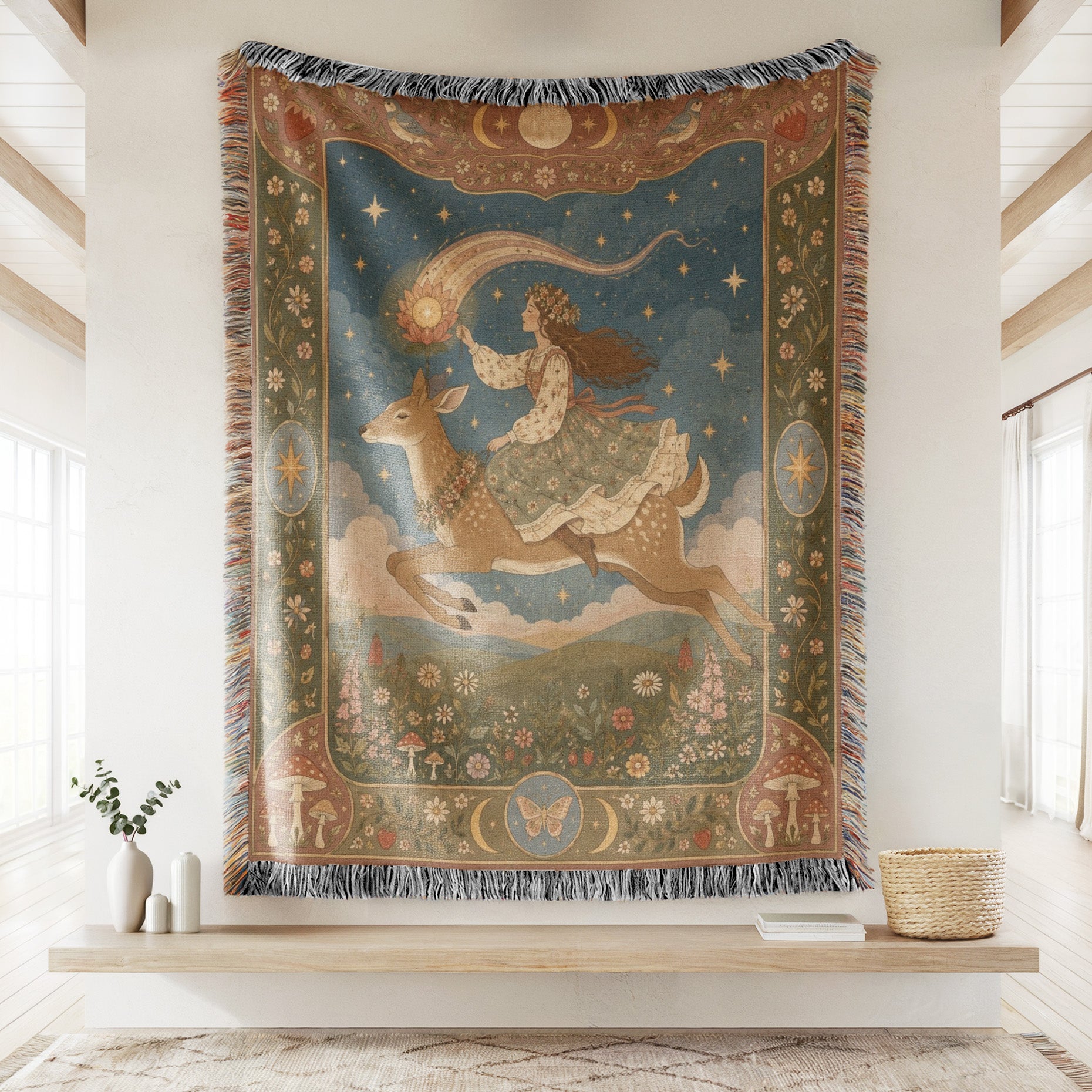 Celestial Deer Rider Blanket Secondary image