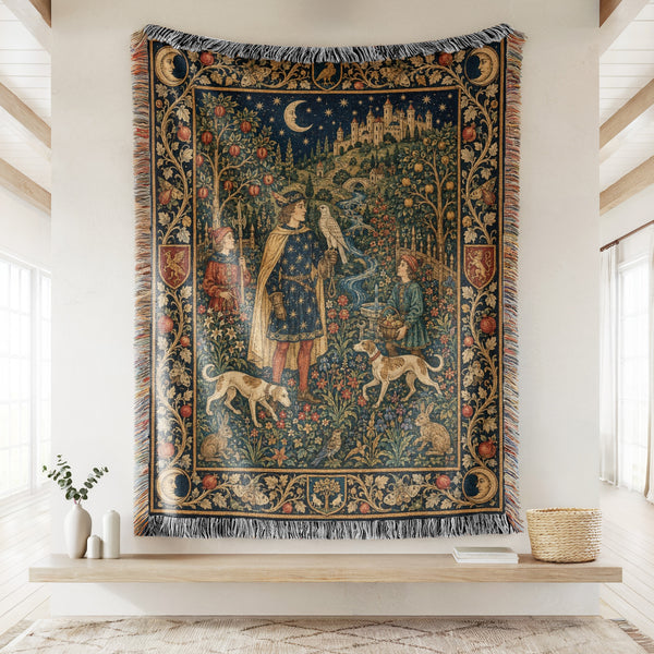 The Falconer of the Moonlit Vale Blanket