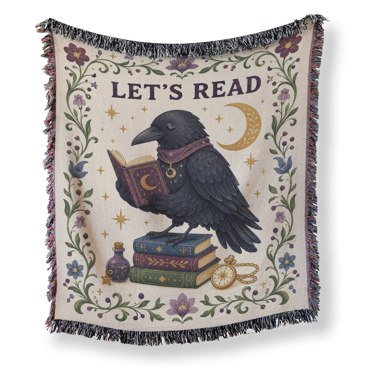 Let's Read Raven & Moon Blanket