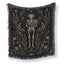 Virgo Wildflower Harvest – Gothic Skeleton Zodiac Blanket