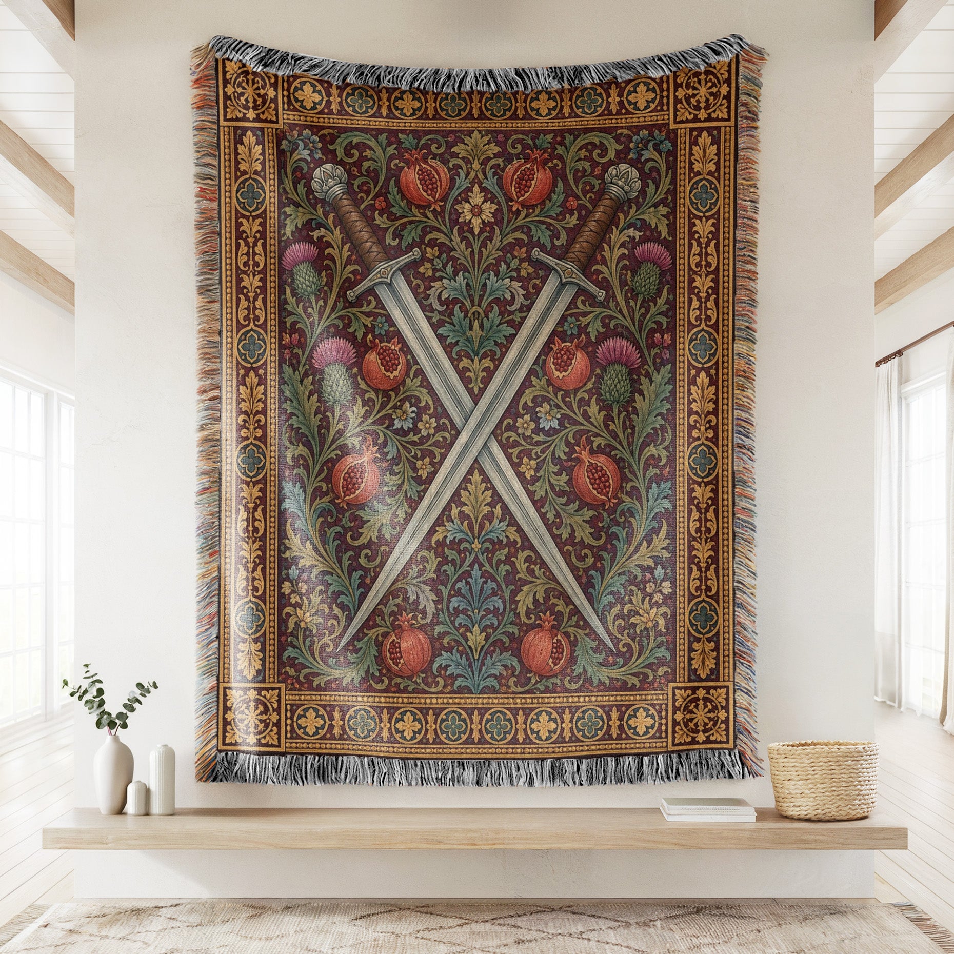 The Pomegranate & Thistle Blades Blanket Secondary image