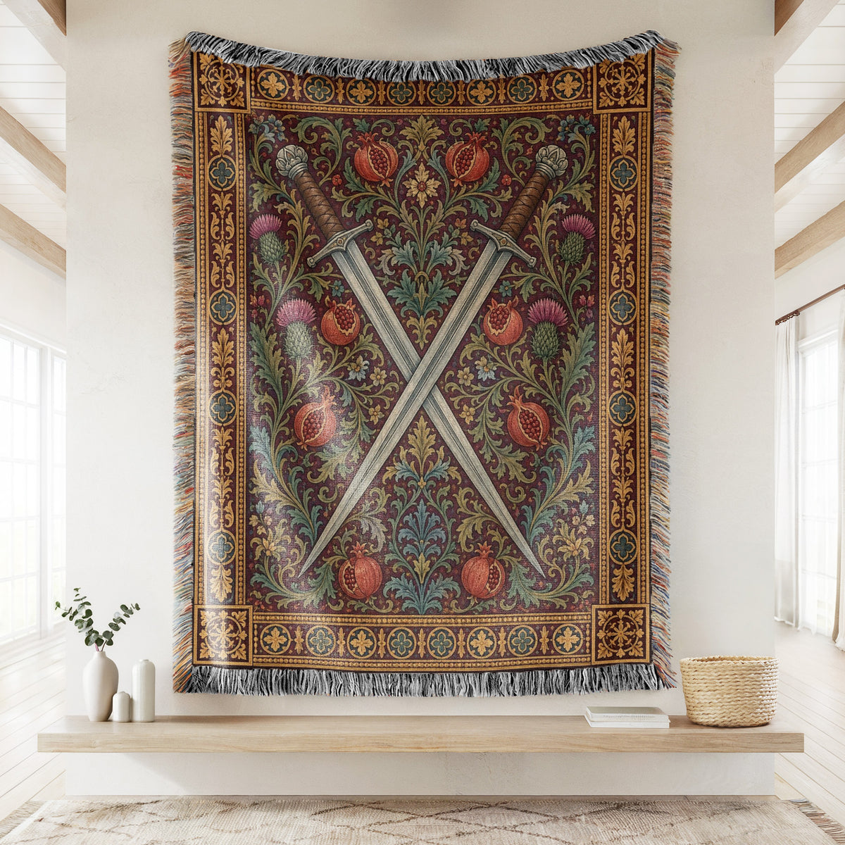 The Pomegranate & Thistle Blades Blanket