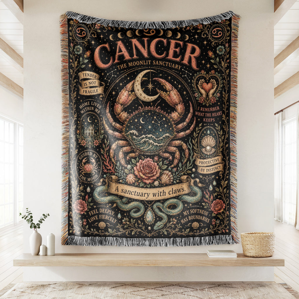 Cancer – The Moonlit Sanctuary Zodiac Blanket