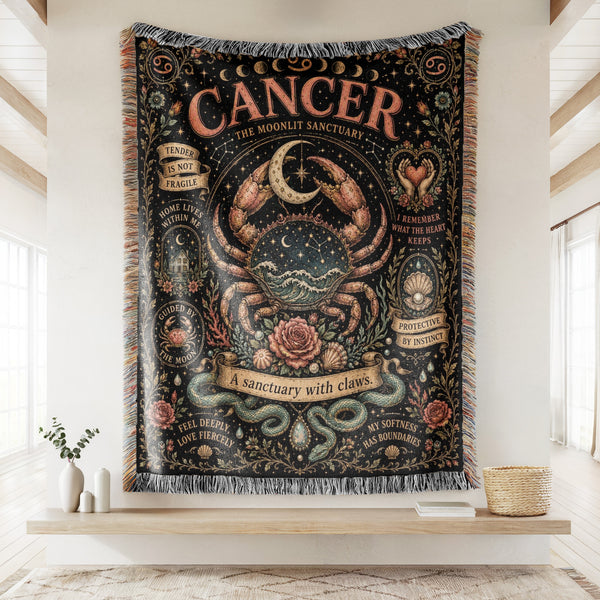 Cancer – The Moonlit Sanctuary Zodiac Blanket