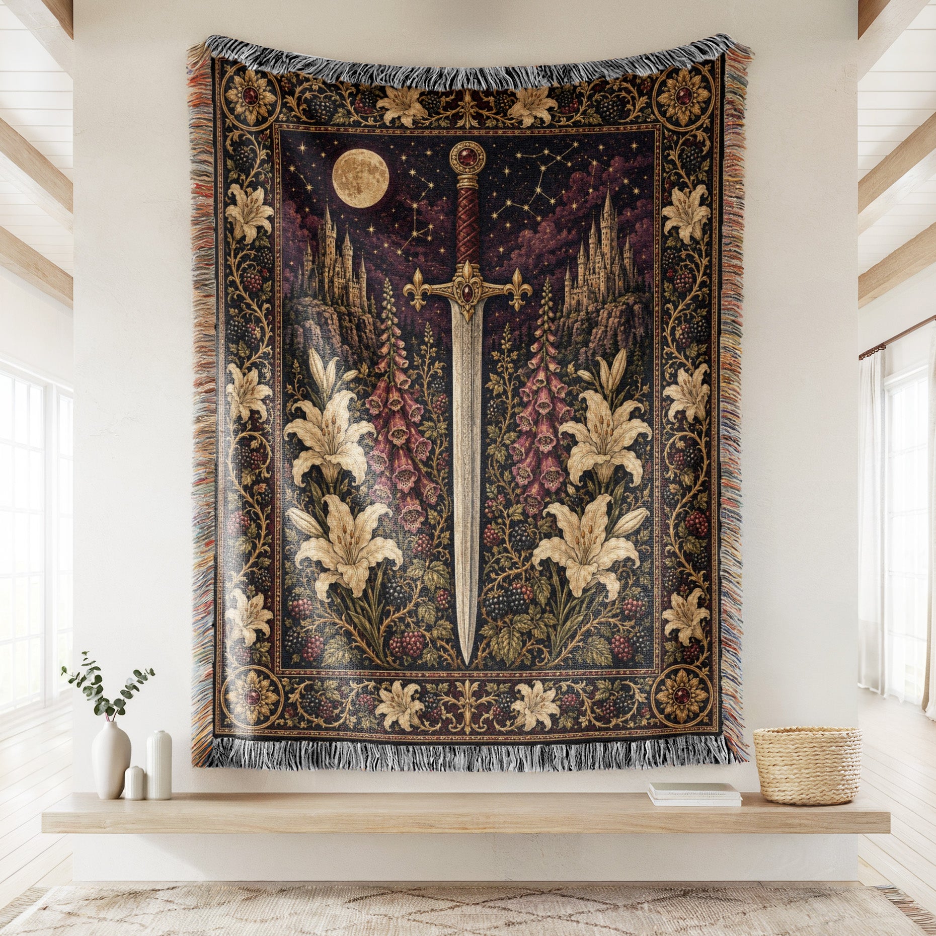 The Moonlit Lily Sword Blanket Secondary image