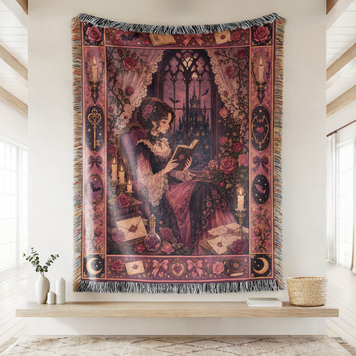 Rosebound Gothic Reader Blanket