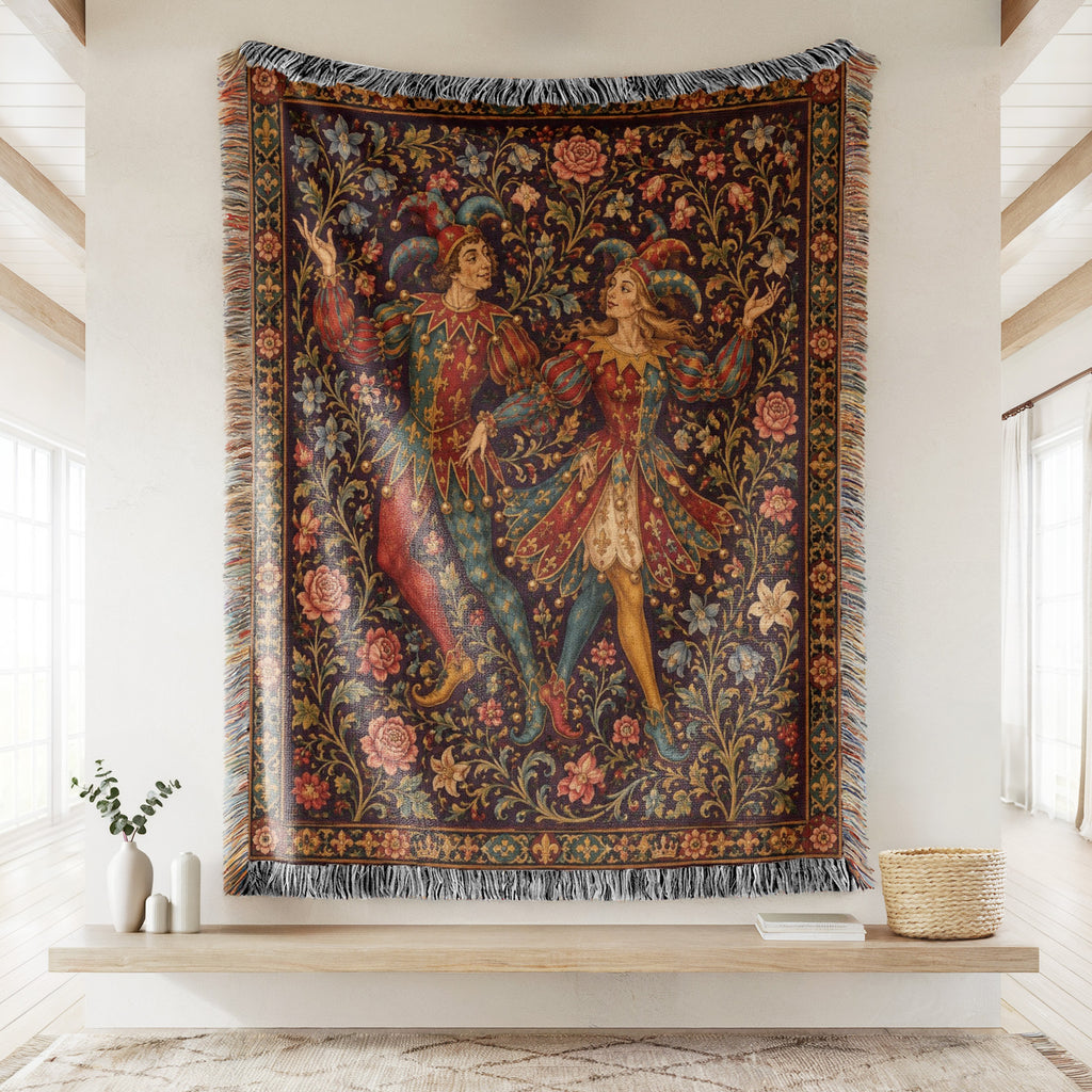 The Jesters of the Rose Court Blanket