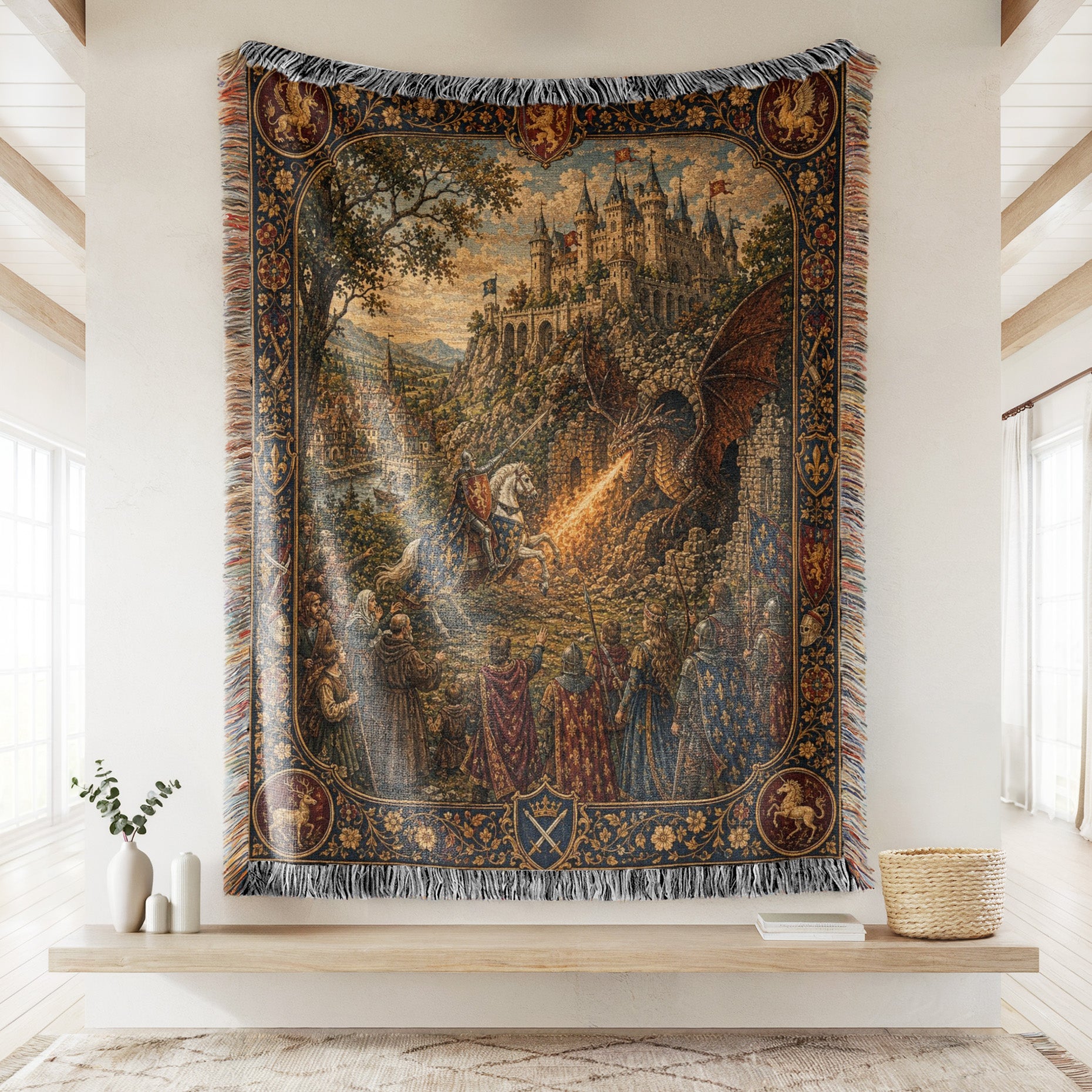 The Heraldic Dragon Knight Blanket Secondary image