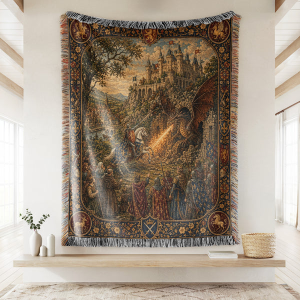 The Heraldic Dragon Knight Blanket