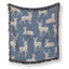 Blue Woodland Deer Blanket