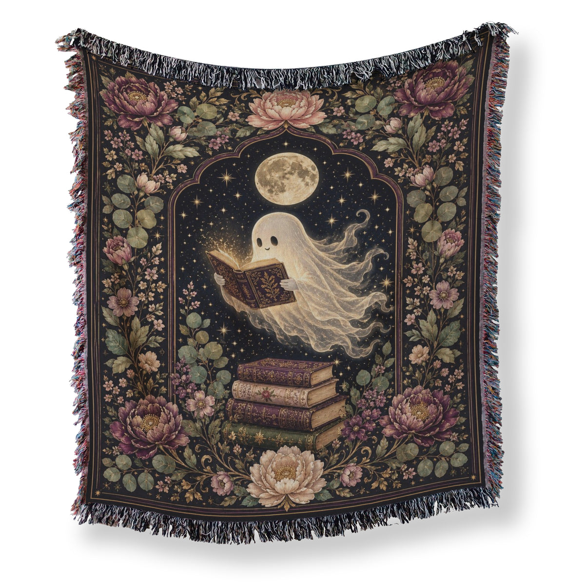 Peony Moon Ghost Reader Blanket