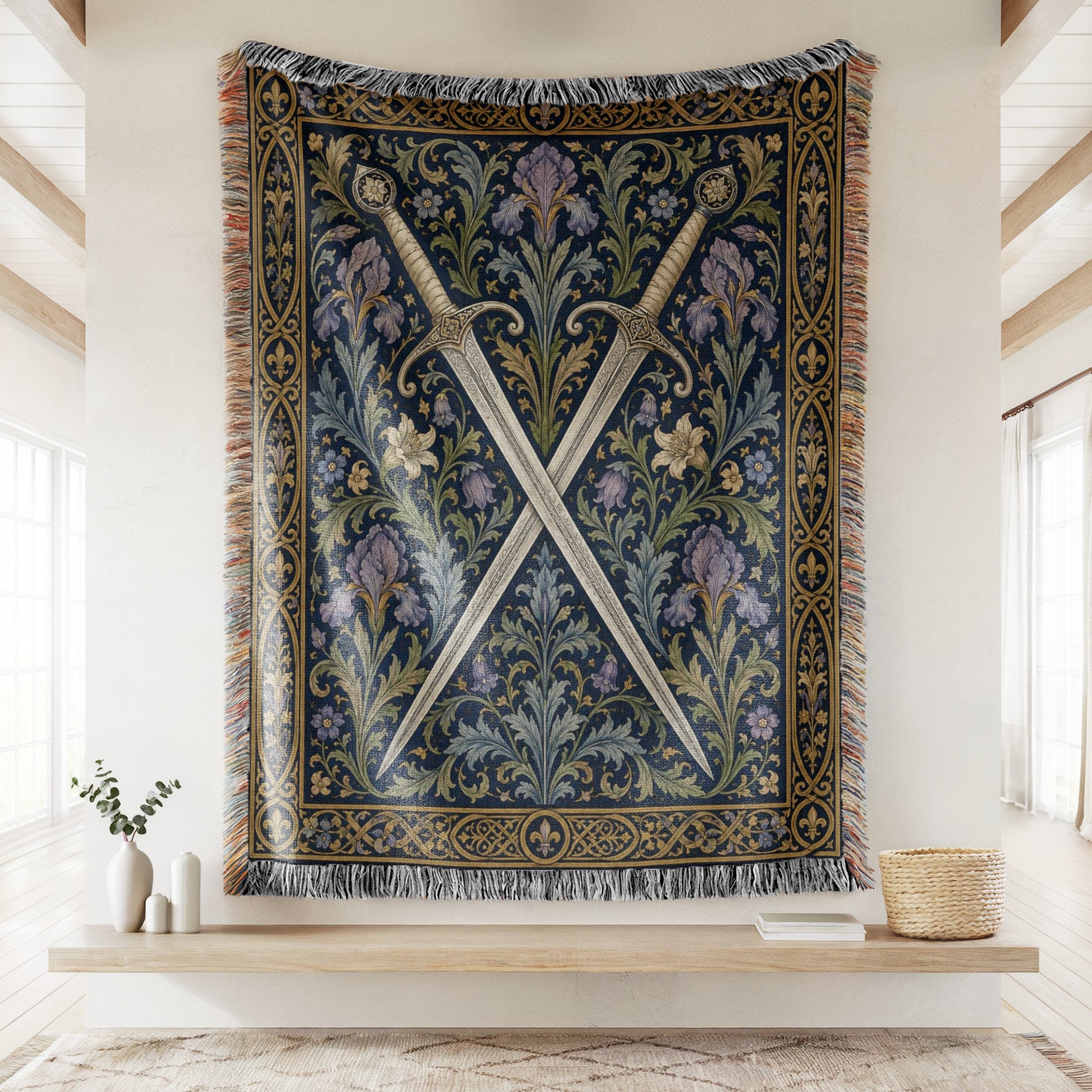 The Midnight Iris Blades Blanket Secondary image