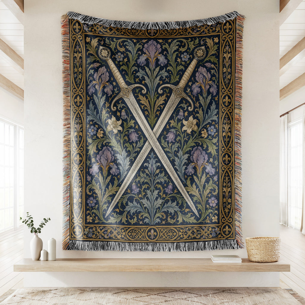 The Midnight Iris Blades Blanket