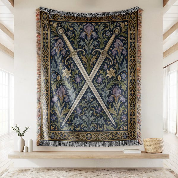The Midnight Iris Blades Blanket