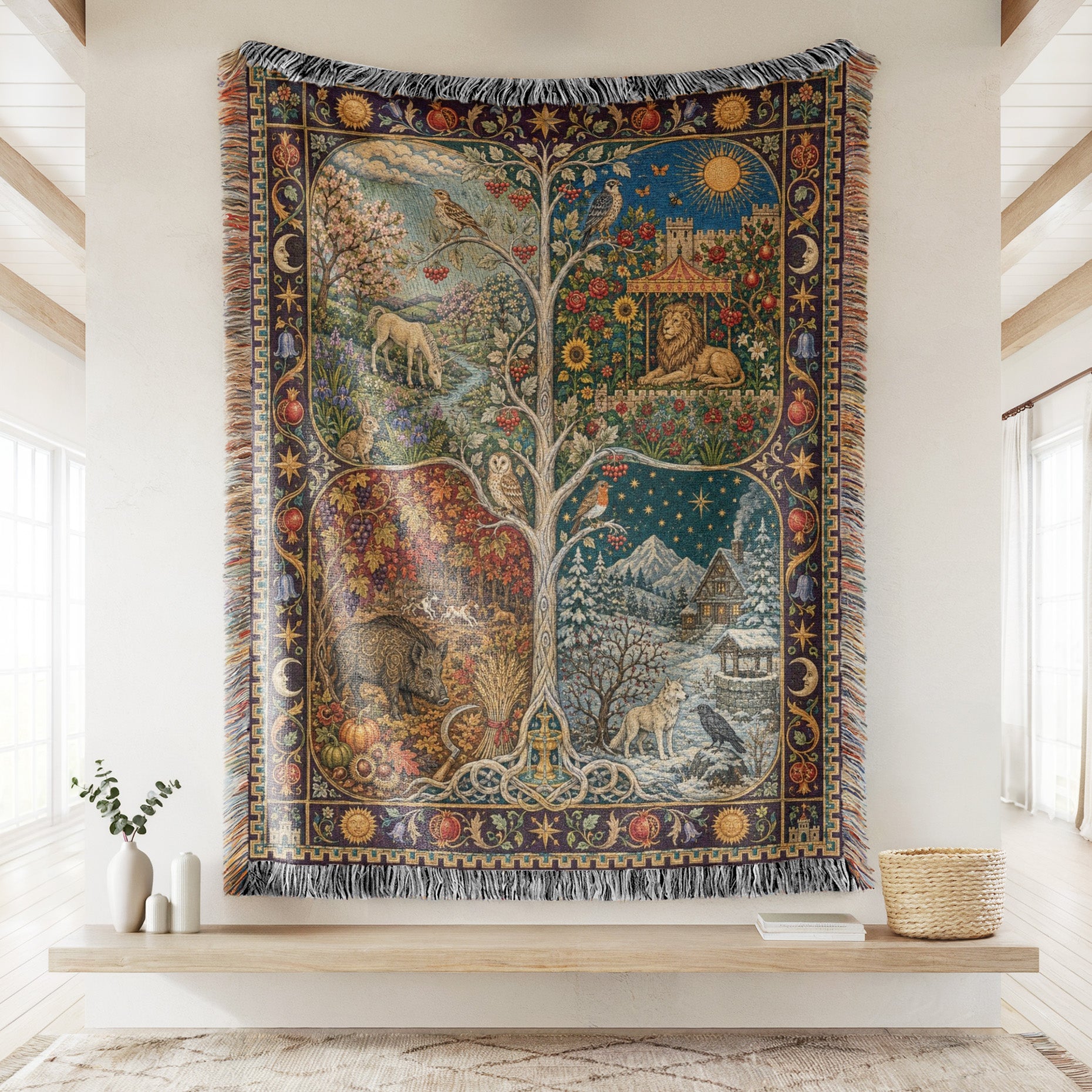 The Four Seasons Bestiary Blanket Secondary image