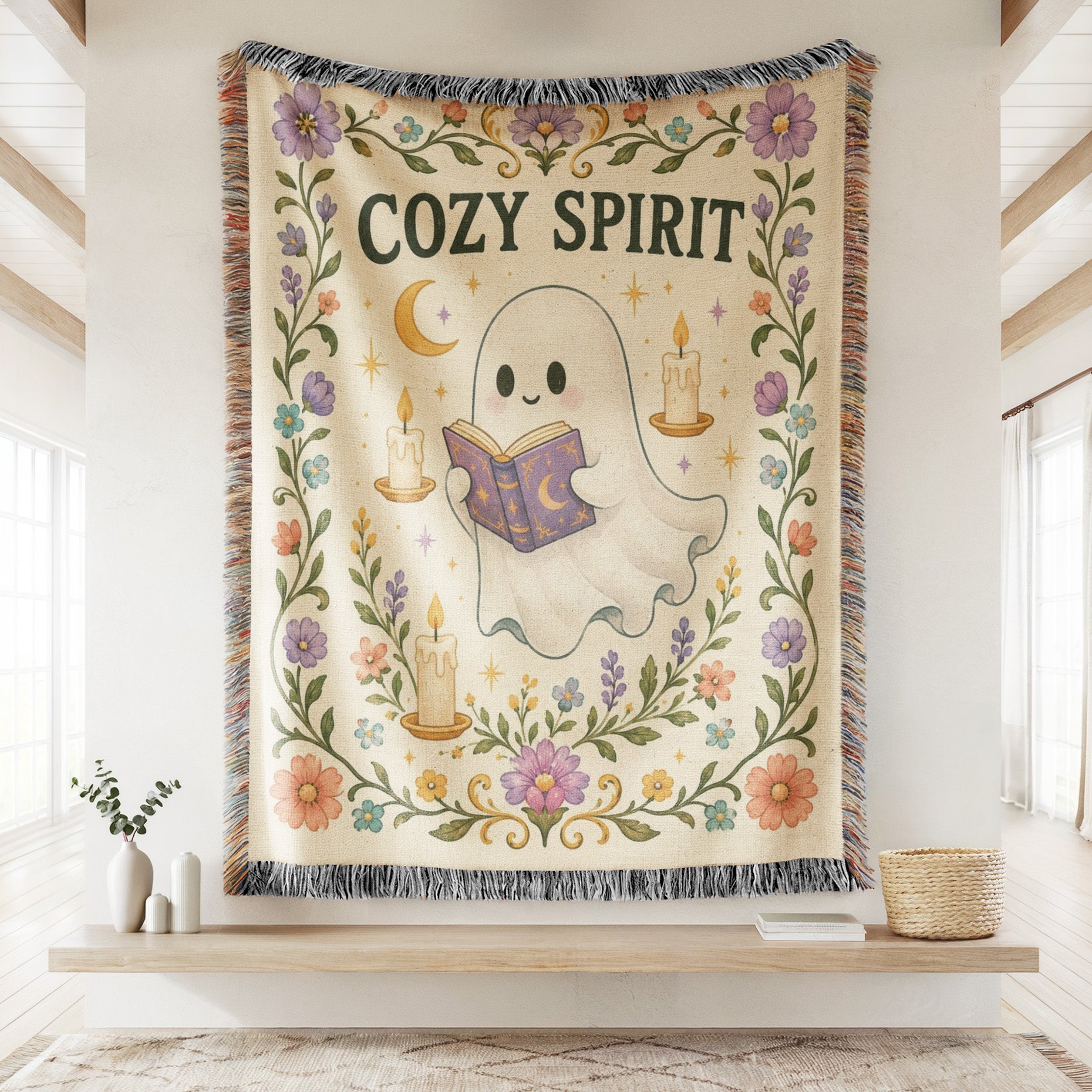 Cozy Spirit Reading Ghost Blanket Secondary image