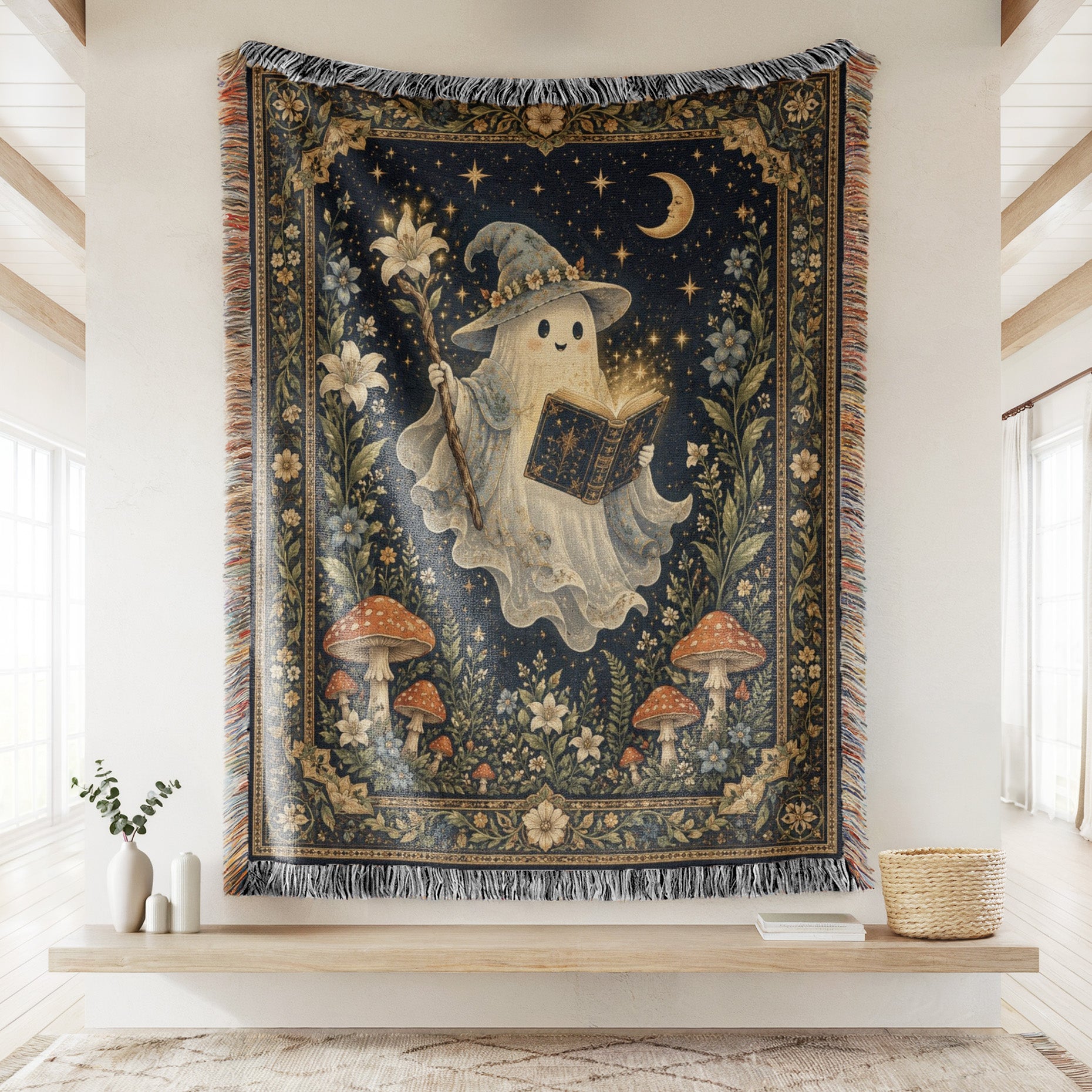 Moonlit Ghost Wizard Reader Blanket Secondary image