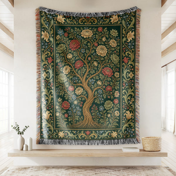 Evergreen Garden Tree Blanket