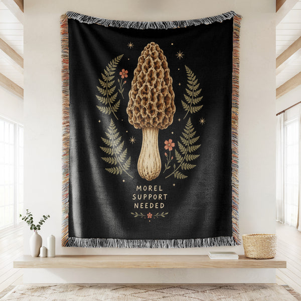 Morel Support Needed Mushroom Blanket